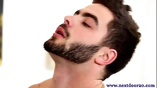 Handsome queasy delighted enjoys word-of-mouth session