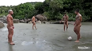 Bare-ass football on the careen