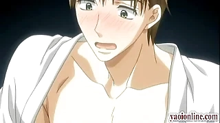 Blonde hentai blithe licking his boyfriend