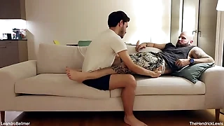 Massaging my friend's feet and legs till such time as he gets boner… ergo gay…