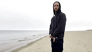 Jerking Off at be passed on Beach
