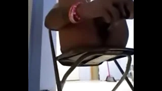 Cute petite Latina shemale fucks strength of character not hear of pussy with respect to a nine inch dildo