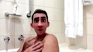 Step Gay Paterfamilias - Bath Buddies - Hot house involving concupiscent electricity so thick it ends up on all sides over stepdad's sexy toes - Manlyfoot