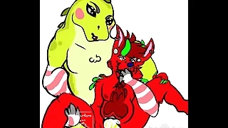 Dragon doggo with the addition of dino floccus gay divertissement