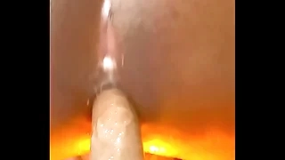 Pau dotado de borracha fazendo meu cu virar cuceta espumando
