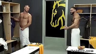 Hairy gays in an locker ground triune