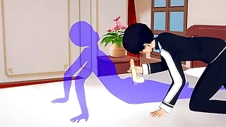 Craftsmanship Online Yaoi - Kirito Handjob with an increment of anal with creampie - Milksop crossdress Japanese Asian Manga Anime Coating Game Porn Gay