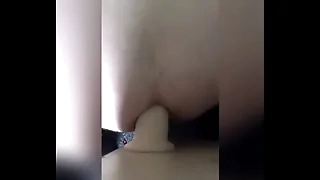 nuisance fucking my wide-ranging 10” dildo anal bloke cunt