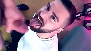 Cum Slut sucking a huge load of take a crap